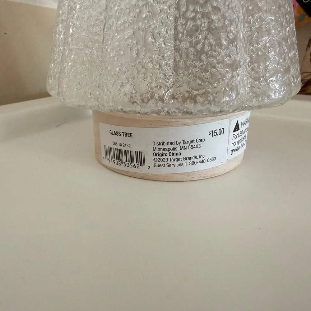 Target Silver Textured Glass Tree